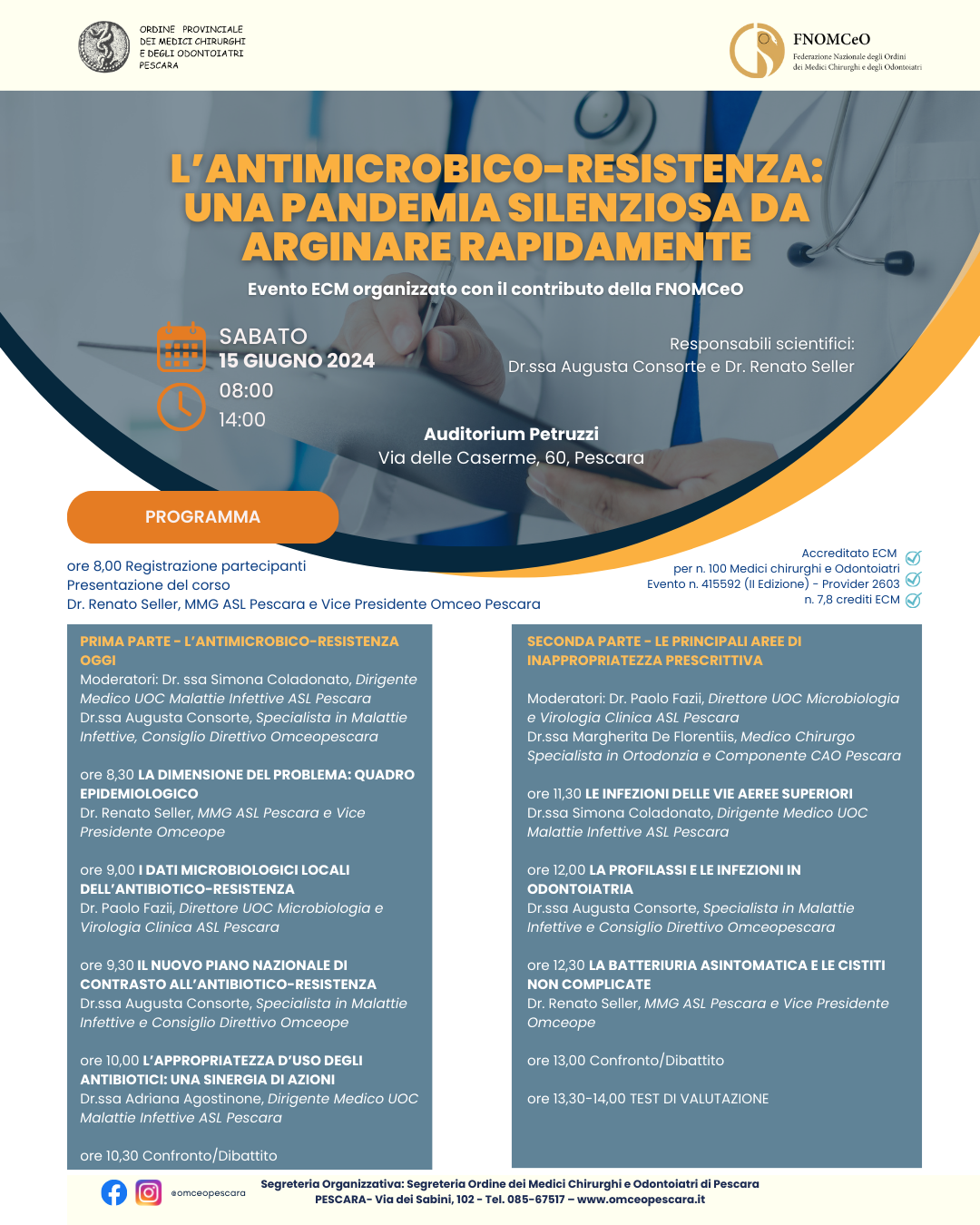 Clicca per accedere all'articolo La seconda edizione dell'ECM "L’antimicrobico-resistenza: una pandemia silenziosa da arginare rapidamente"