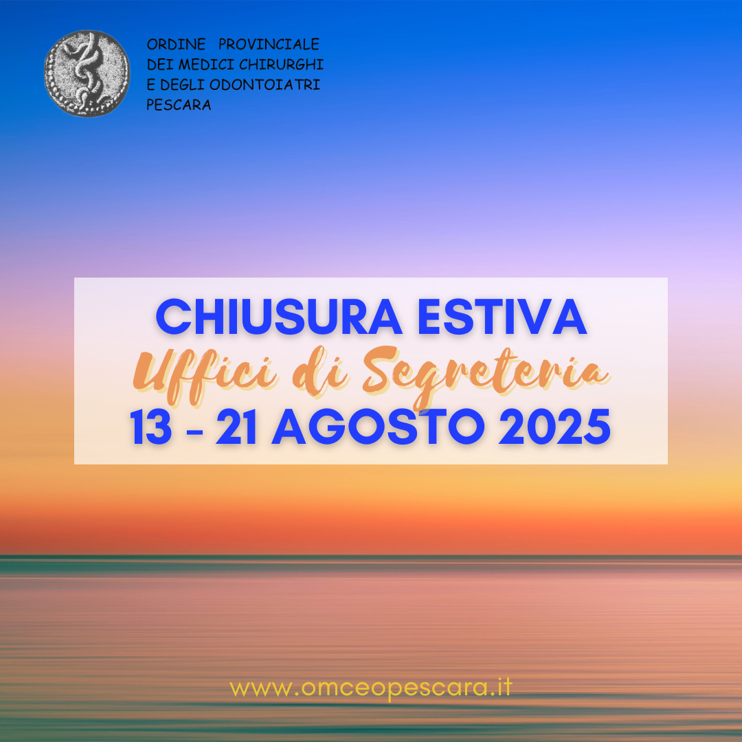 Clicca per accedere all'articolo CHIUSURA ESTIVA UFFICI DI SEGRETERIA 2025