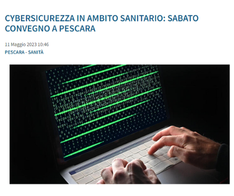 Clicca per accedere all'articolo Cybersicurezza in ambito sanitario: sabato convegno a Pescara