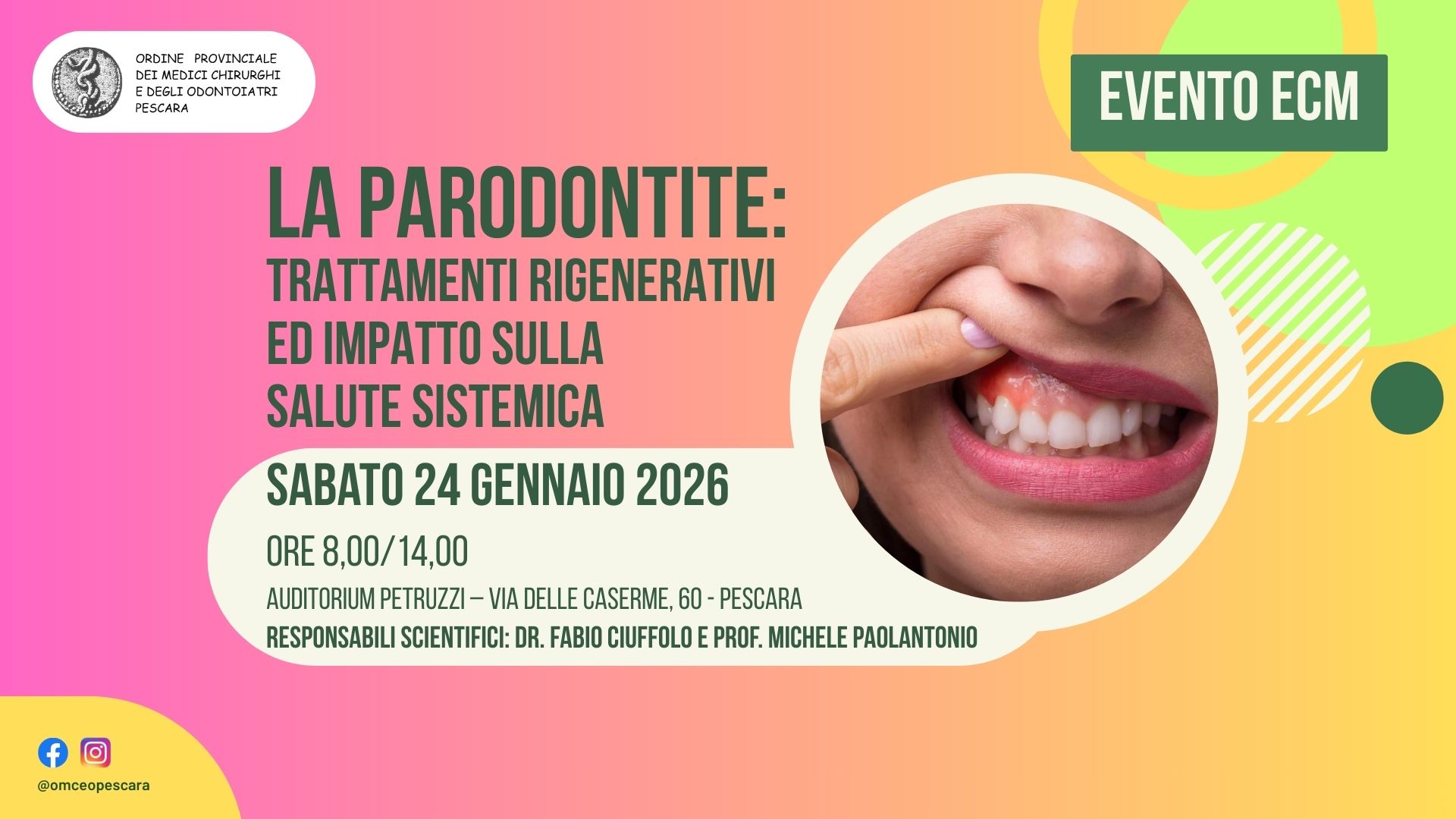 Clicca per accedere all'articolo La parodontite e il suo impatto sulla salute sistemica: l'evento ECM