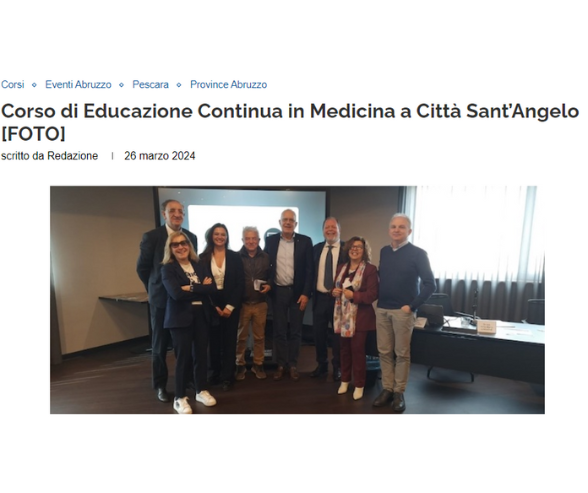 Clicca per accedere all'articolo Corso di Educazione Continua in Medicina a Città Sant’Angelo